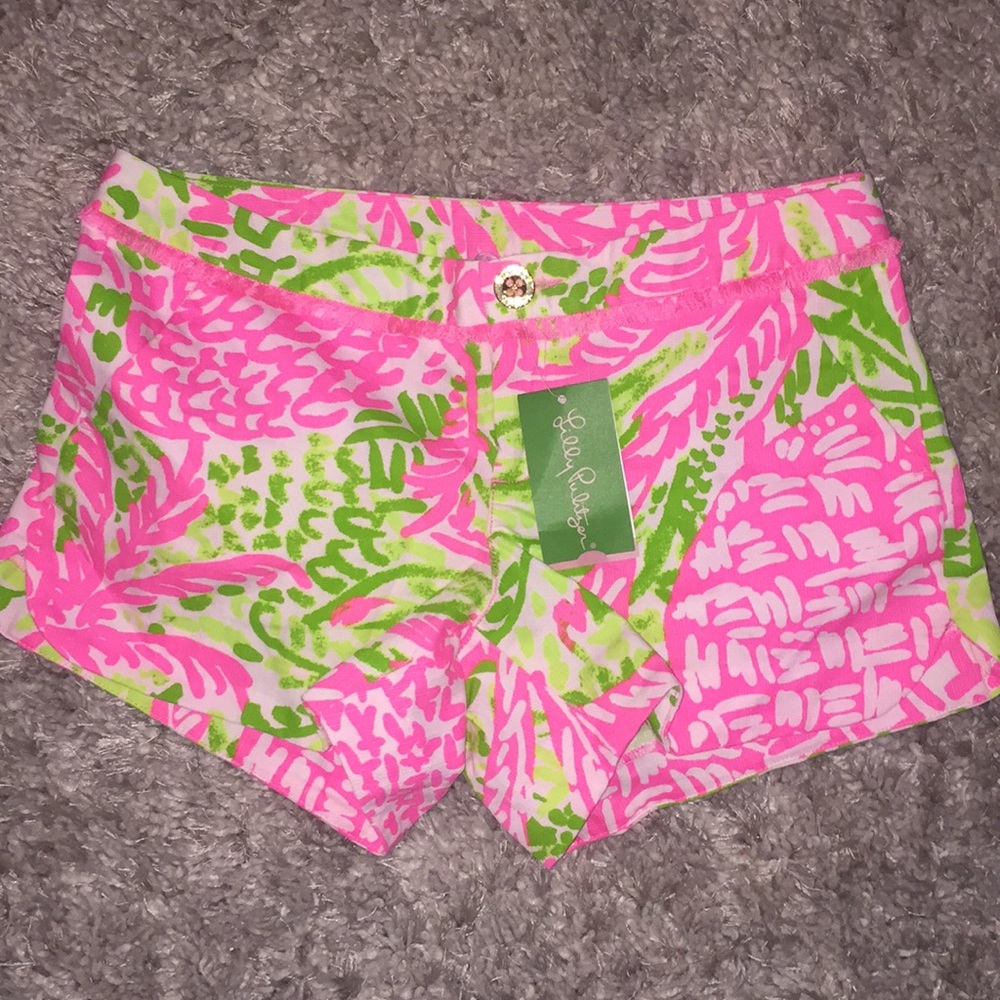 Lilly Pulitzer neon shorts size 0